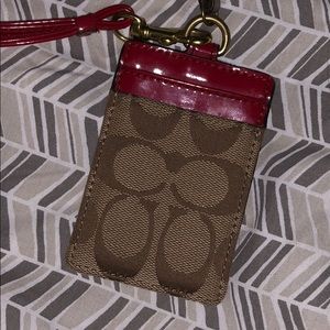 red coach lanyard